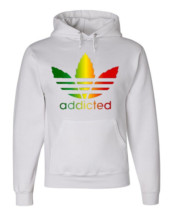 Addicted Adidas Parody Rasta Sweatshirt Multicolored by TeeHunt