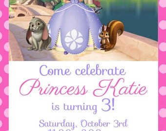 Sofia the First Invitation Kid's Birthday Party Invite Birthday Invitation