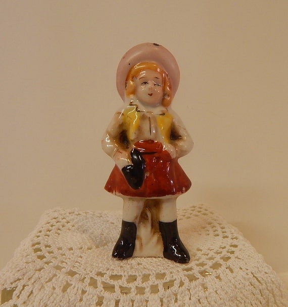 Cowgirl Figure Made In Occupied Japan by UpYourAlleyAntiques