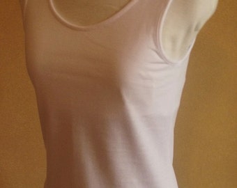 Australian made singlet, made from Australian made combed cotton jersey.