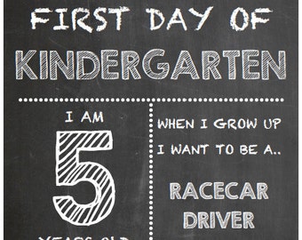 Editable Back to School, DIY, Instant Download Sign, First Day of School, Photo Prop, Black Board, Chalkboard, Kindergarten, Back to School