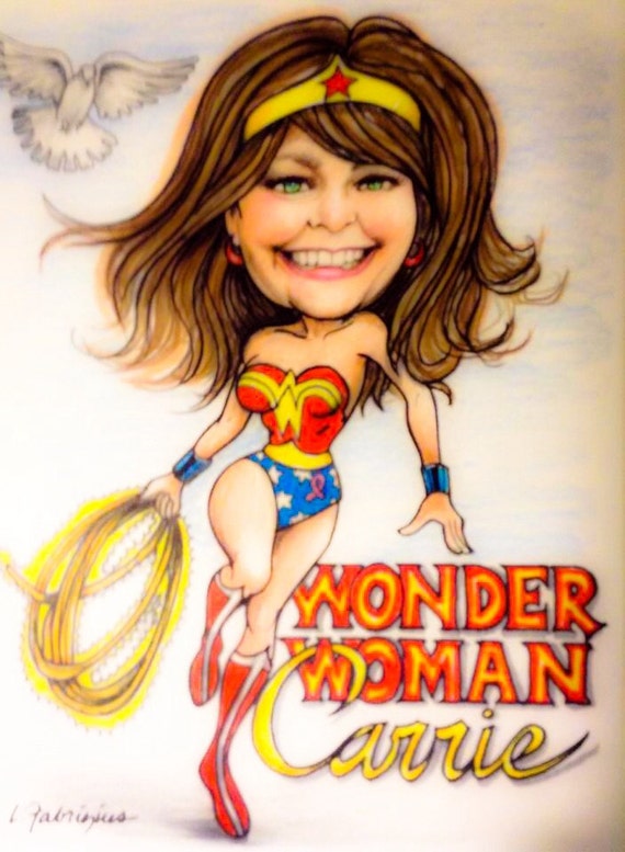 CARICATURE of, "I Can Do Anything, I'm Wonder-woman"! Please visit my shop and let me do a caricature for you too!