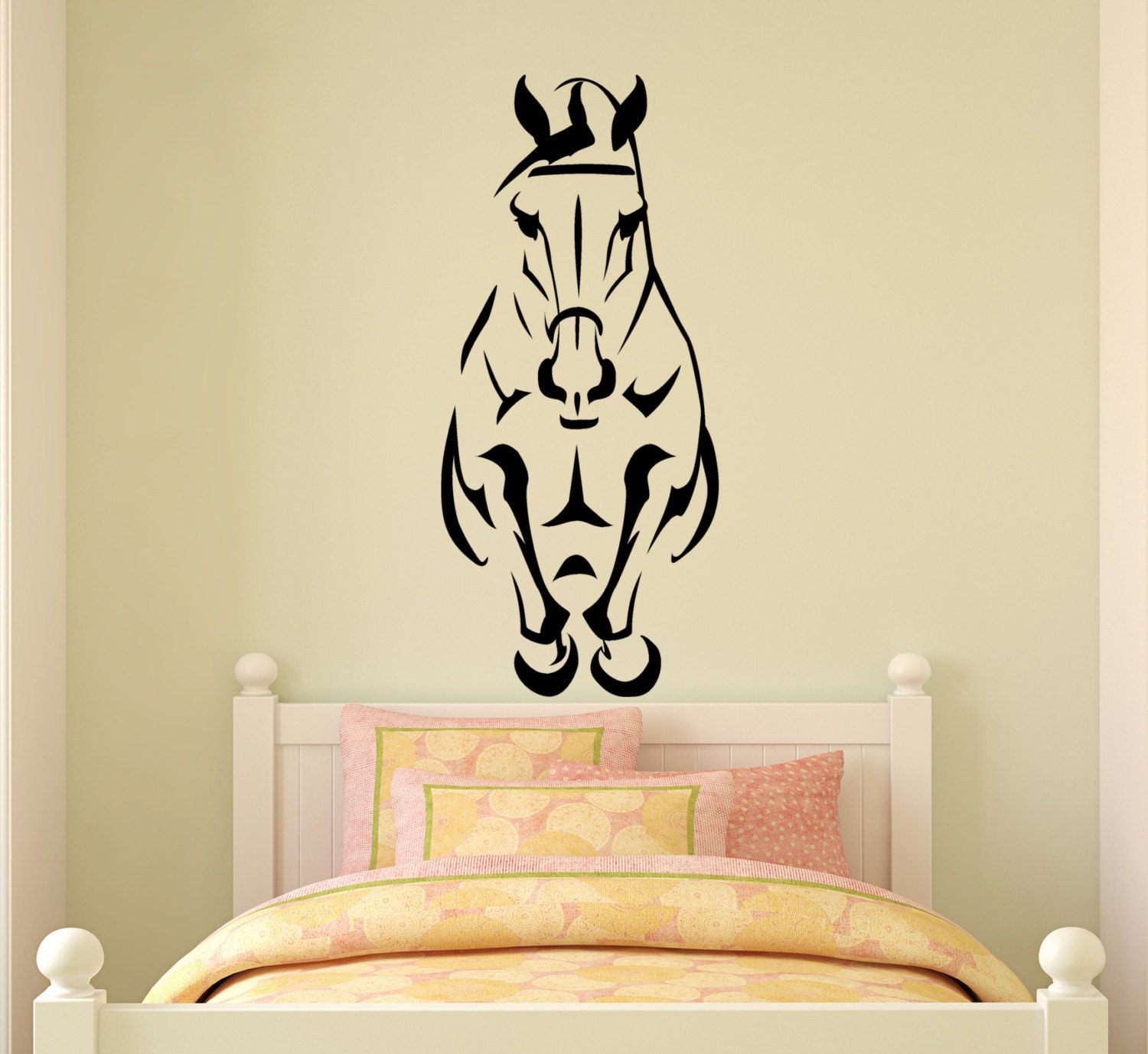 Horse Wall Decal Jumping Horse Girls Room Decor Western Wall
