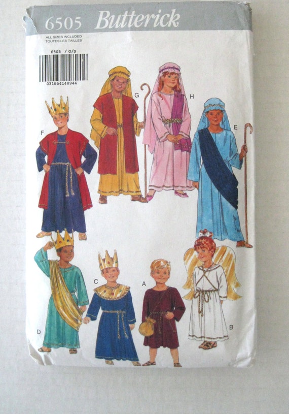 Childrens Nativity Costume Pattern Butterick 6505 by QuiltCitySue