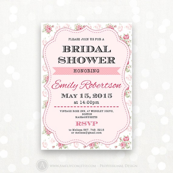 Printable Bridal SHOWER Invitation Bridal TEA Party Invite