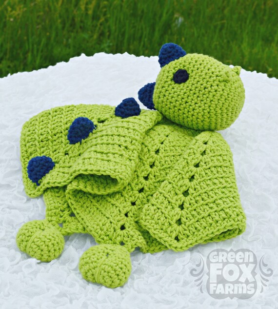 Custom Baby Dinosaur Blanket Crochet Dino Lovey Made to