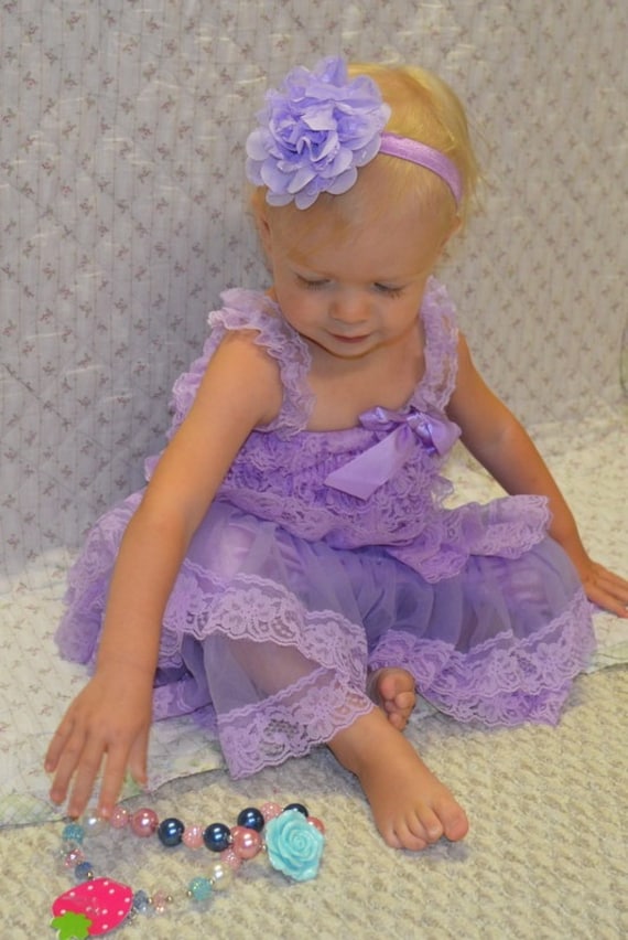 Adorable Lilac Lace Dress-Baby-Toddler-1st by LilDivaBowtique1