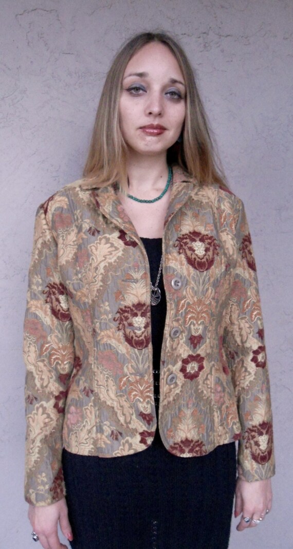 Tapestry Jacket Elegant Jacket Tapestry Like Fabric