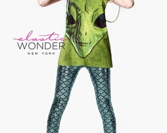 Mermaid Metallic Hologram Spandex Leggings
