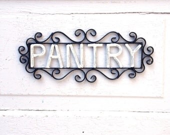 Kitchen Decor, Pantry Sign, French Style, Kitchen Sign, Robins Egg Blue and Cream, Kitchen Wall Decor, Pantry Decor, Kitchen Decor, Wall Art
