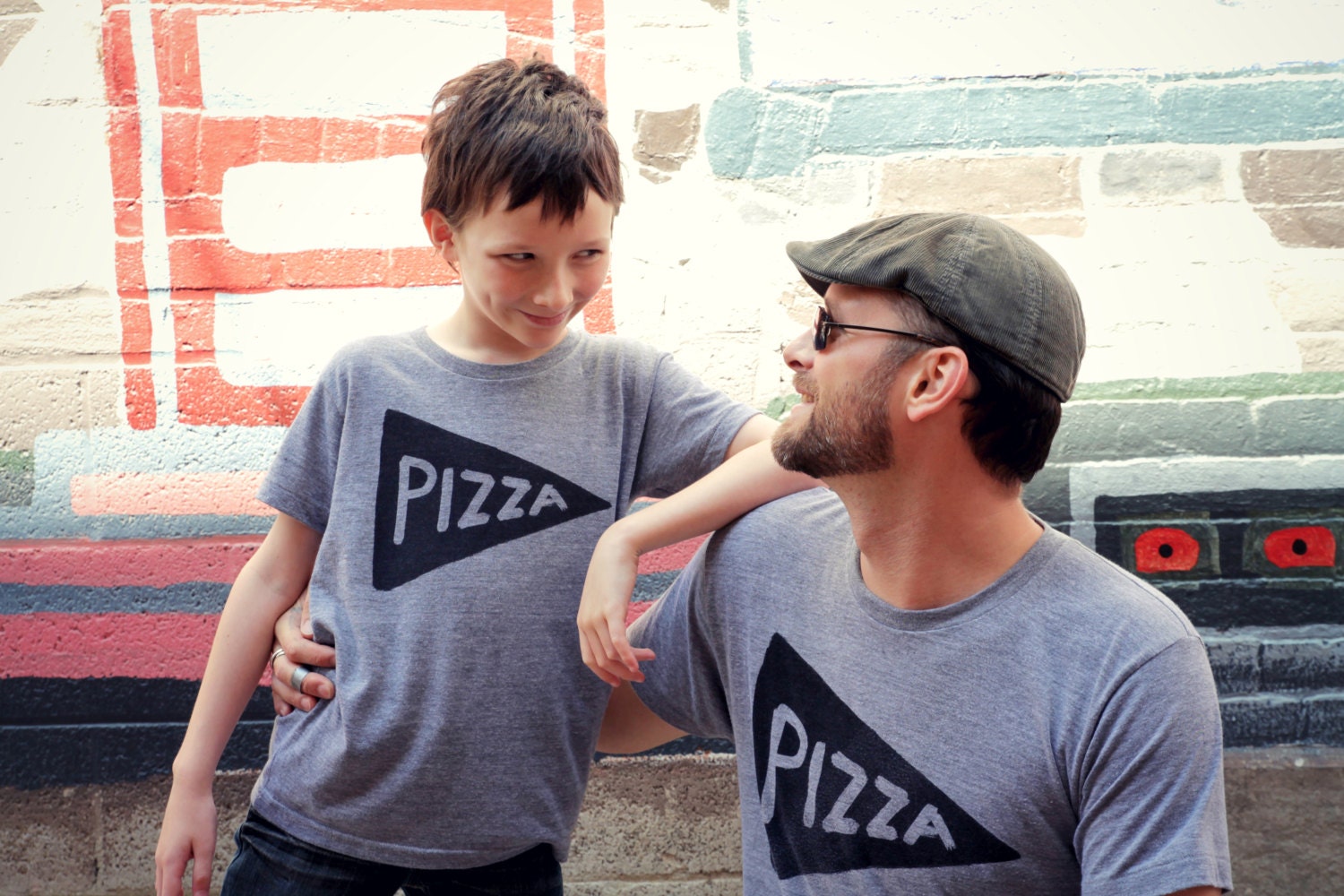 dad and son pizza shirt