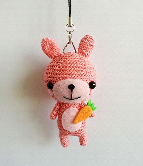 Crochet Rabbit Keychain Crochet Bunny Rabbit Amigurumi Doll