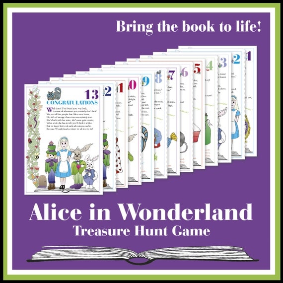 Scavenger Hunt List >> Alice in Wonderland Treasure Hunt Game by MishyDee on Etsy Scavenger Hunt List >> Alice in Wonderland Treasure Hunt Game by MishyDee on Etsy