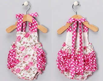 Girls Romper Bubble One-piece Pears Embroidery