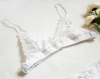 2 Packs Contrast Lace Sexy Lingerie Bra Set