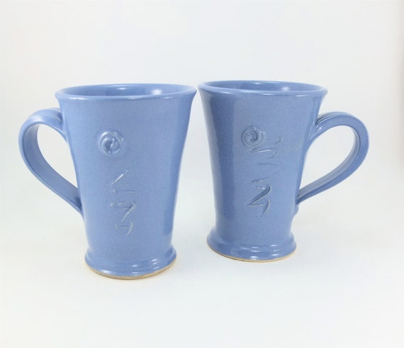 special pair of light blue mugs