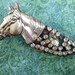 Equestrian horse jewelry brooch vintage rhinestone Derby time is here Girlie Horse Bling brooch for the girlie rider ZNE