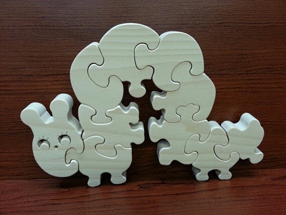 Inchworm - Childrens Wood Puzzle Game - New Toy - Hand-Made - Child-Safe