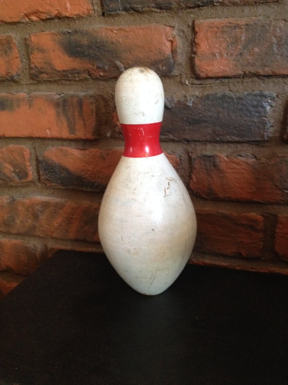 Vintage Wood Bowling Pin Lawn Bowling