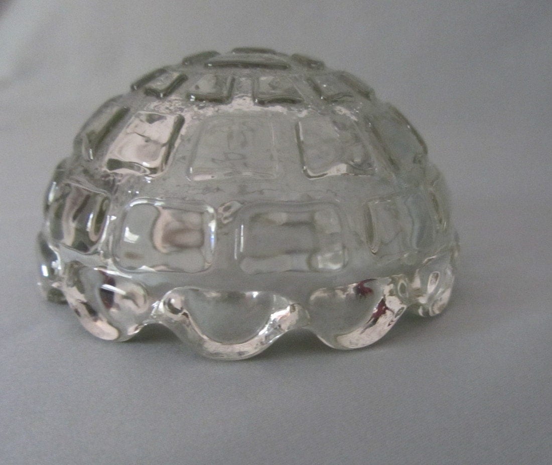 Anchor Hocking Small Clear Glass Turtle Bowl With Glass Shell