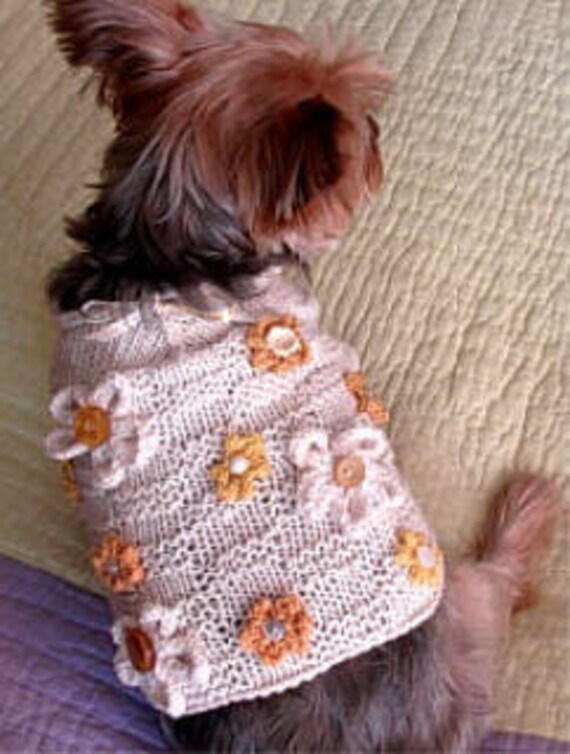BASKET OF DAISIES Original Cotton Dog Sweater for Summer
