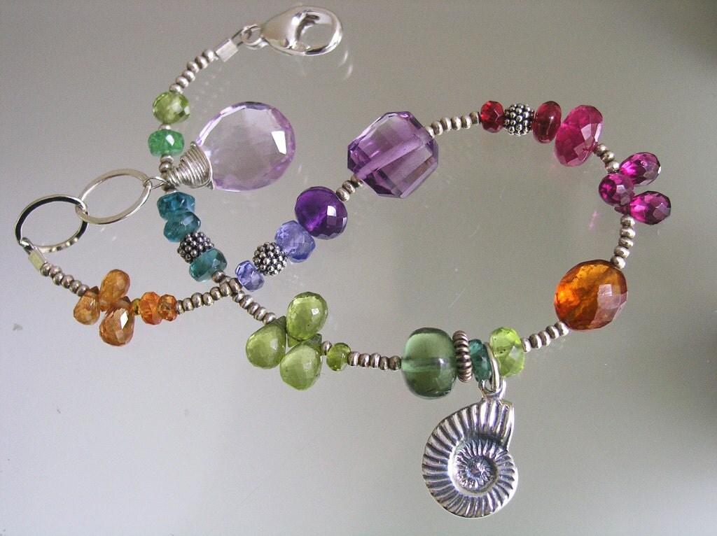 Gemstone Beaded Charm Bracelet Gemstone Bracelet