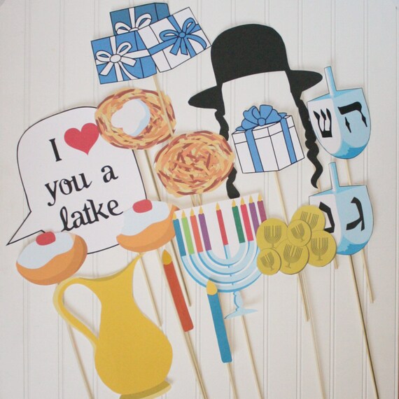 Printable Hanukkah Photo Booth Props | hanukkah chanukah photo booth props printable 17 pcs Printable Hanukkah Photo Booth Props | hanukkah chanukah photo booth props printable 17 pcs