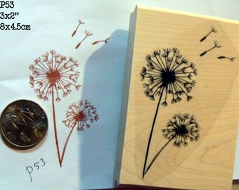 Dandelions rubber stamp P53