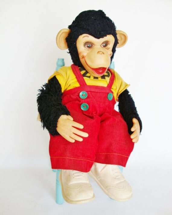 stuffed chimpanzee vintage