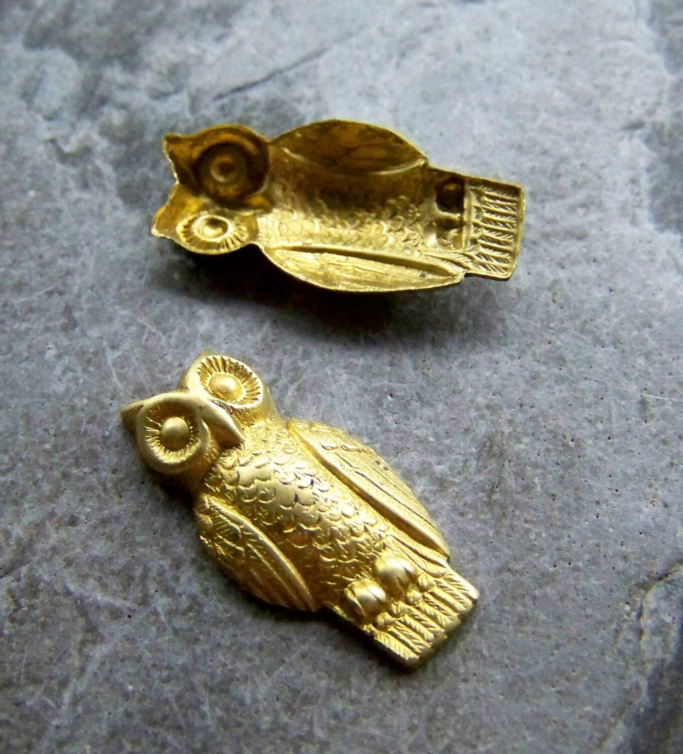 Owl StampingBrass OwlsVintage Brass Owl Stamping6 Owls from