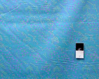 Victoria & Albert VOVA004 Bromley Breeze Teal Cotton VOILE Fabric 1 Yard