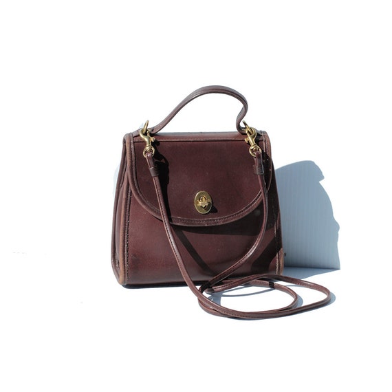 Dark Brown Leather Cross Body Bag