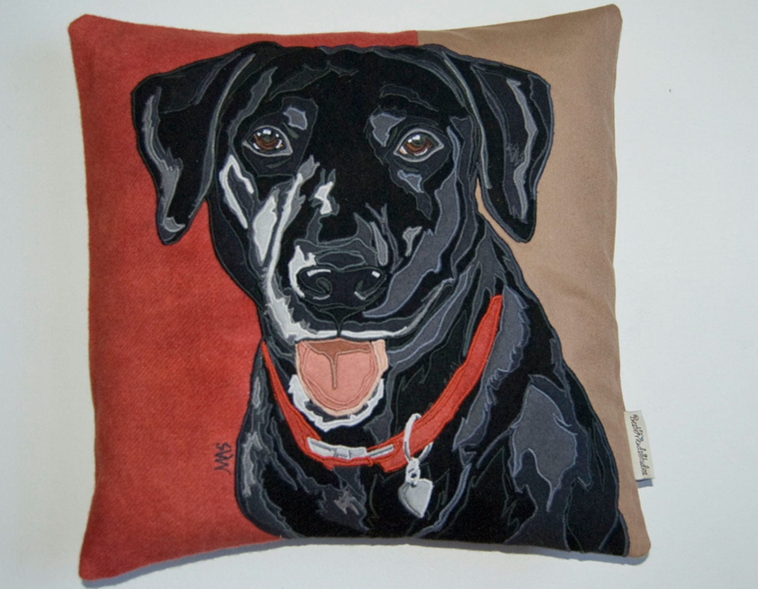 Custom Dog Portrait Pillow by BestFriendsStudios on Etsy