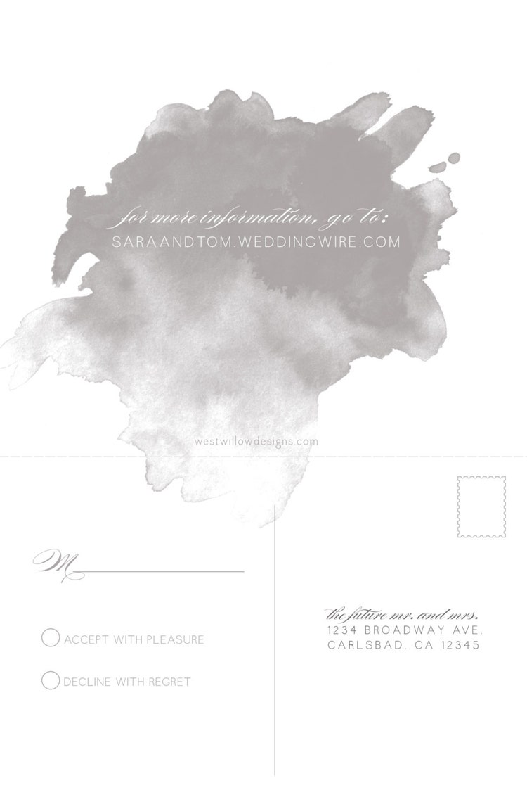 custom perforated wedding invitations with tear off by westwillow