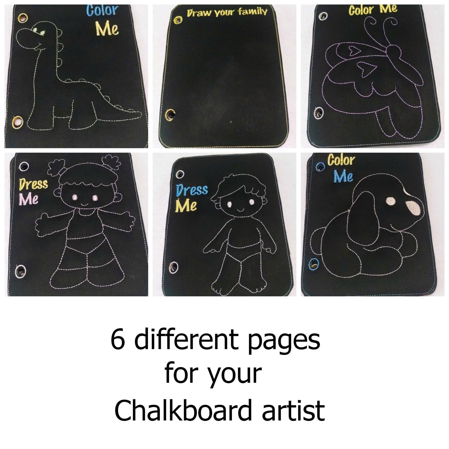 SALE Reusable chalkboard coloring book activity book felt