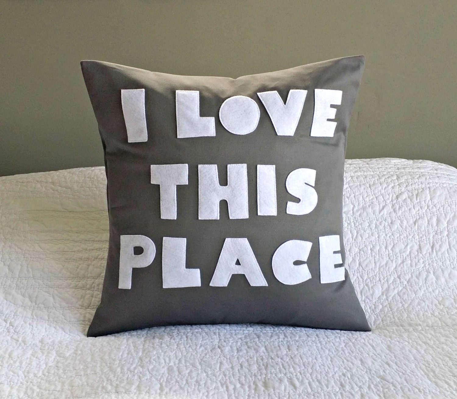 I Love This Place Pillow Cover