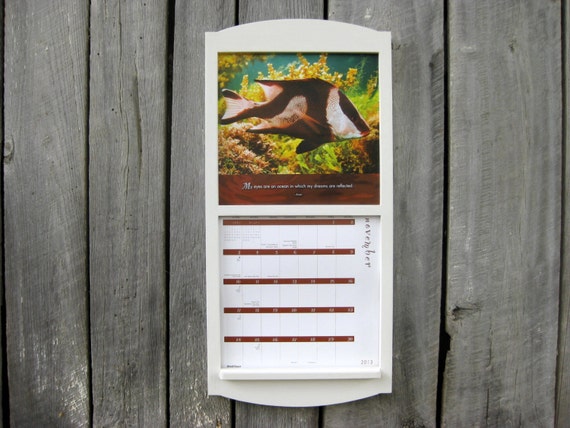 12 X 24 Calendar Holder Wooden Calendar Frame By SugarShackShoppe