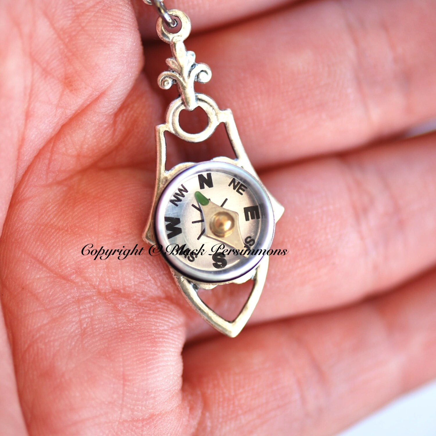 Compass Necklace Working Compass Made in USA Components