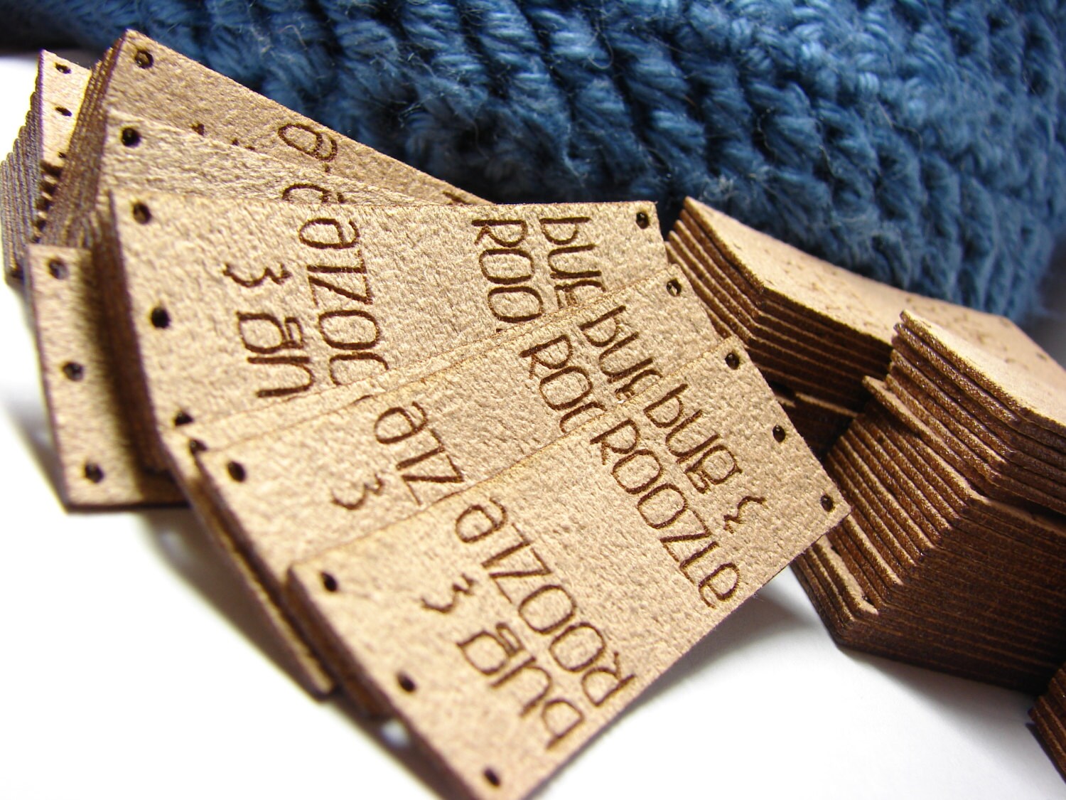 Personalized Knitting Labels With Holes for Easy Attchment
