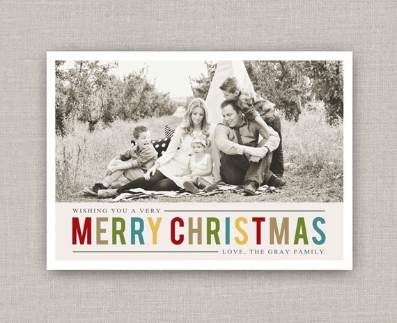 Items similar to Merry Christmas Photo Card on Etsy