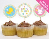 INSTANT DOWNLOAD Easter Cupcake Toppers or Party Circles Printable (Digital File) Il_170x135
