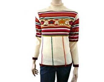 KENZO French Designer Wool Knit Blouse