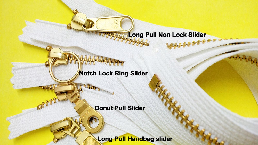7 Inch 50 Exposed Zipper with Donut Pull Slider WHITE YKK