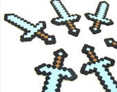 Minecraft Sword Party Favor Set of 6 - 8 bit art