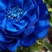 Bright Blue Flower Brooch or Hair Clip