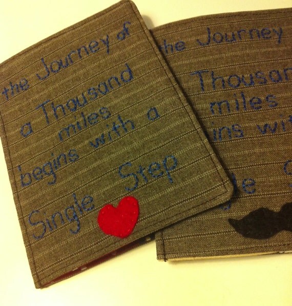 Items similar to His and Hers Passport Covers, The Journey of 1000