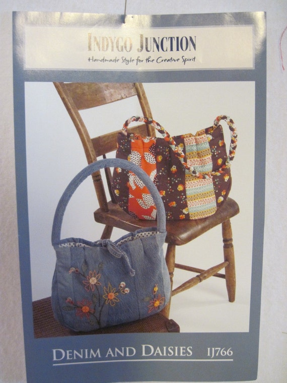 Tote bag pattern Denim and Daisies free by KellettKreations