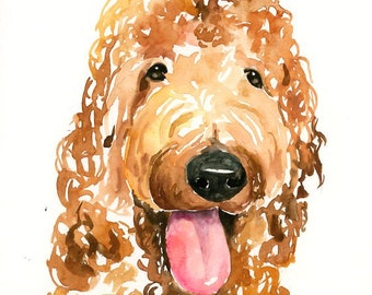 CUSTOM PET PORTRAIT Original watercolor painting 8X10inch