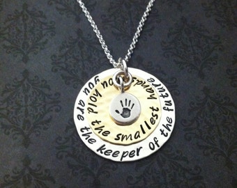 Hand stamped Jewelry - Personalized Necklace- Teacher necklace - Daycare Provider necklace - Nanny Gift