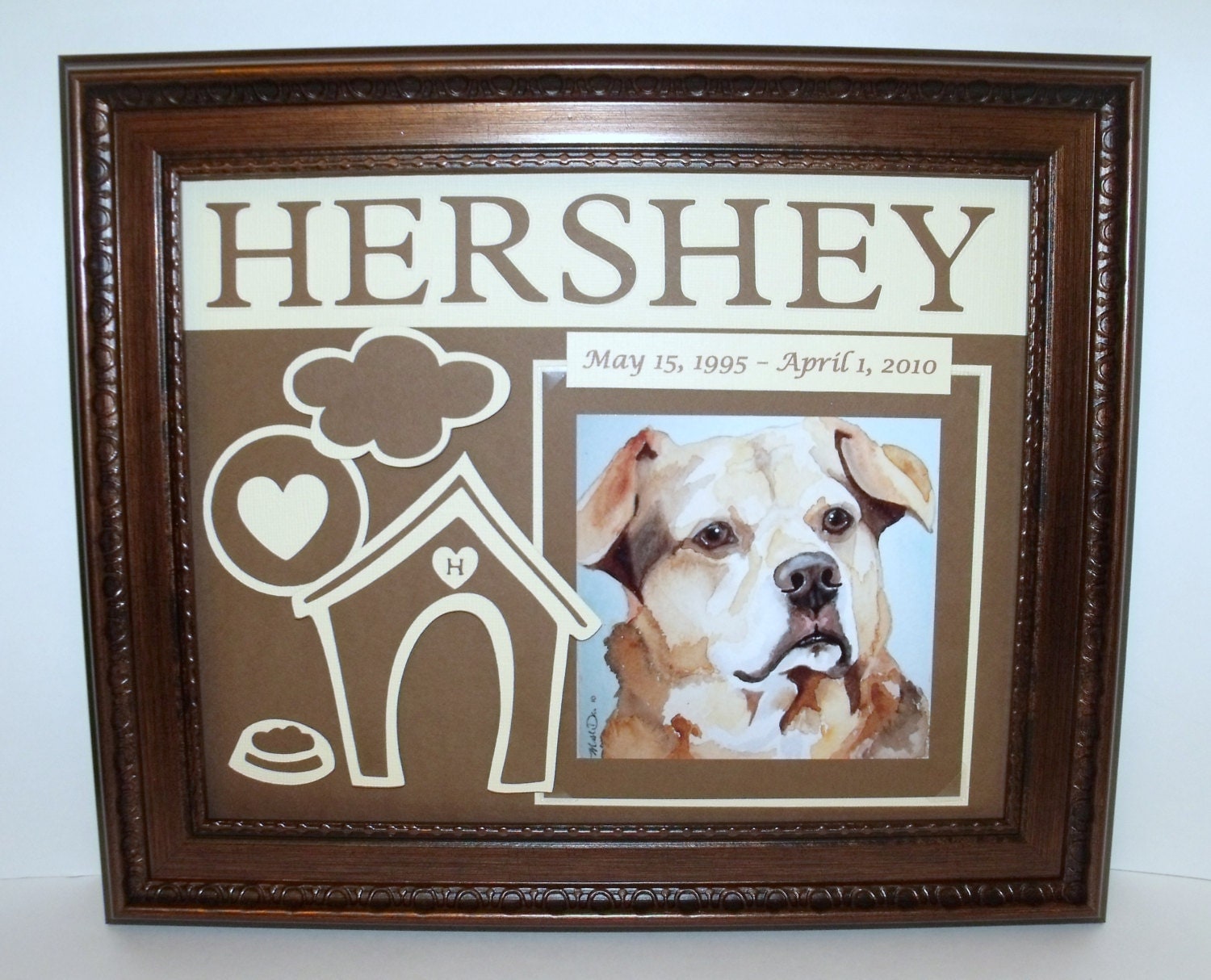 Personalized Dog Picture Frame or Memorial by memoreasykeepsakes